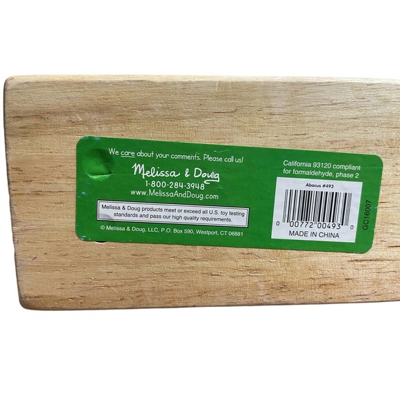 Melissa and Doug Abacus Classic Wooden Educational Counting Toy with 100 Beads - Picture 7 of 10